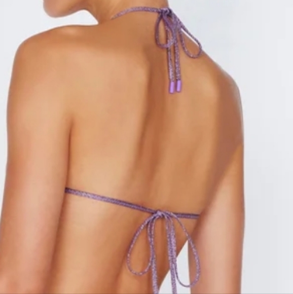 Violet sparkle Greta triangl top - Picture 5 of 7